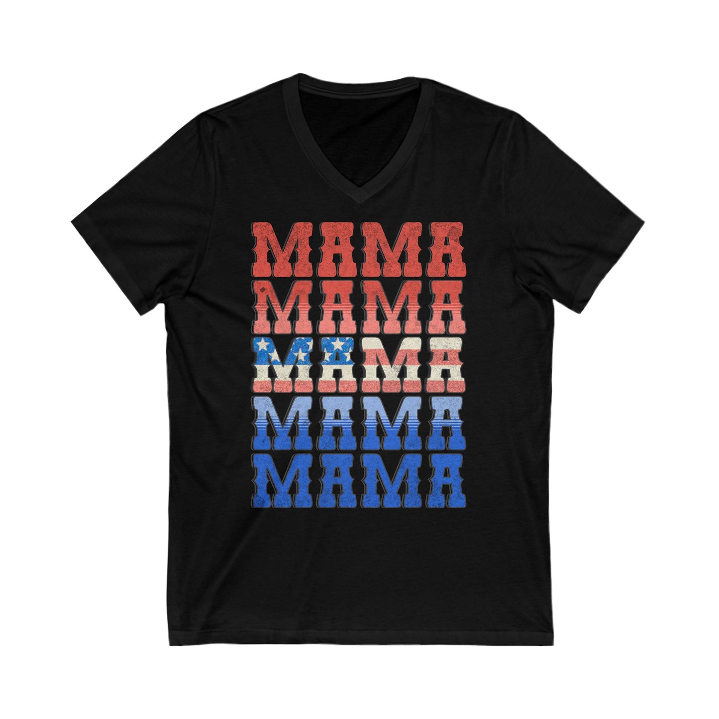 American Mama - Unisex Jersey Short Sleeve V-Neck Tee