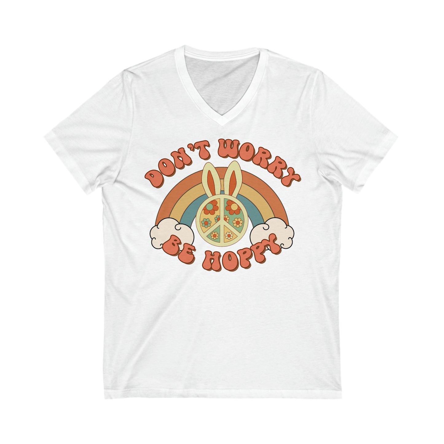 Don’t Worry Be Hoppy - Unisex Jersey Short Sleeve V-Neck Tee