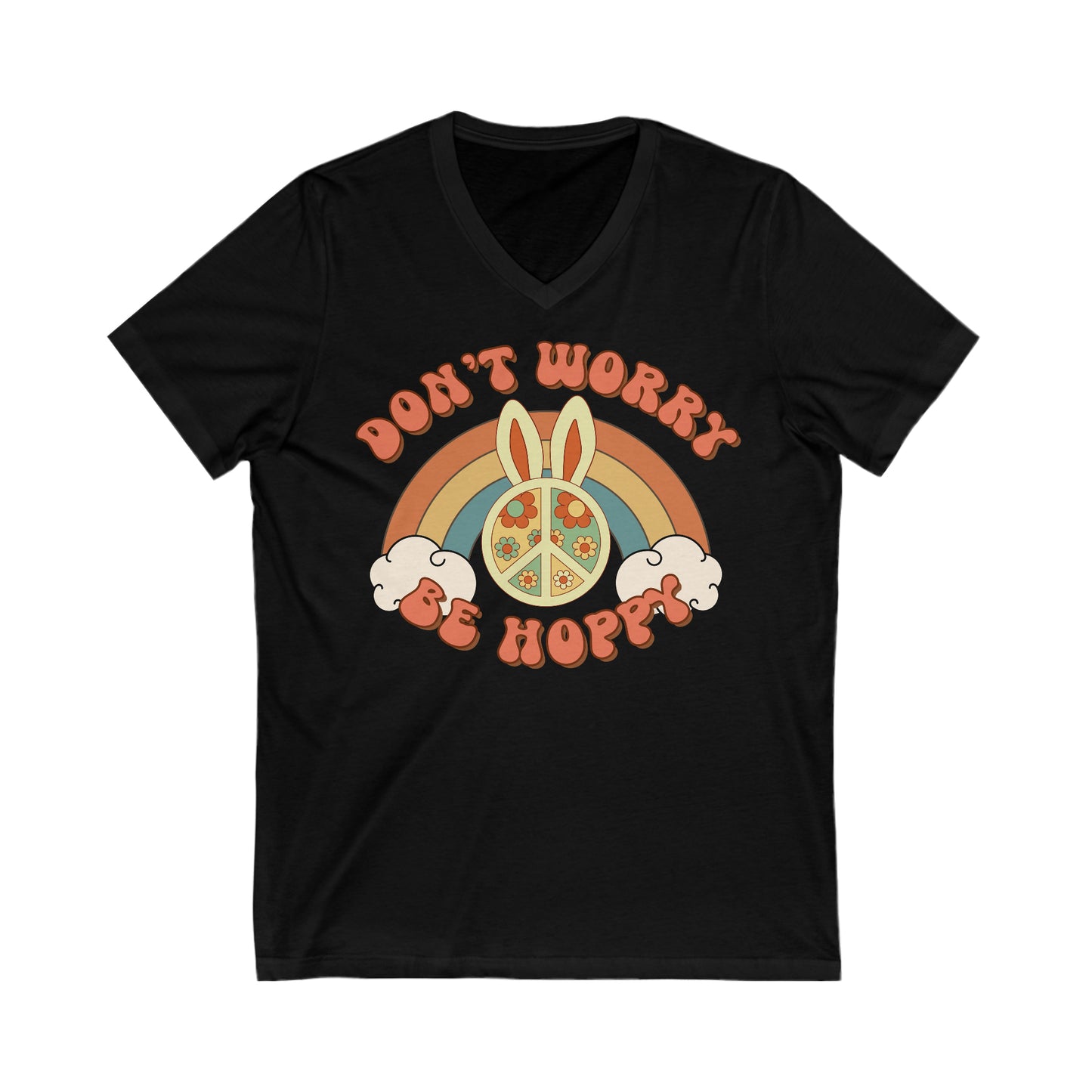 Don’t Worry Be Hoppy - Unisex Jersey Short Sleeve V-Neck Tee