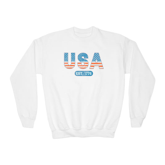 Vintage USA - Youth Crewneck Sweatshirt