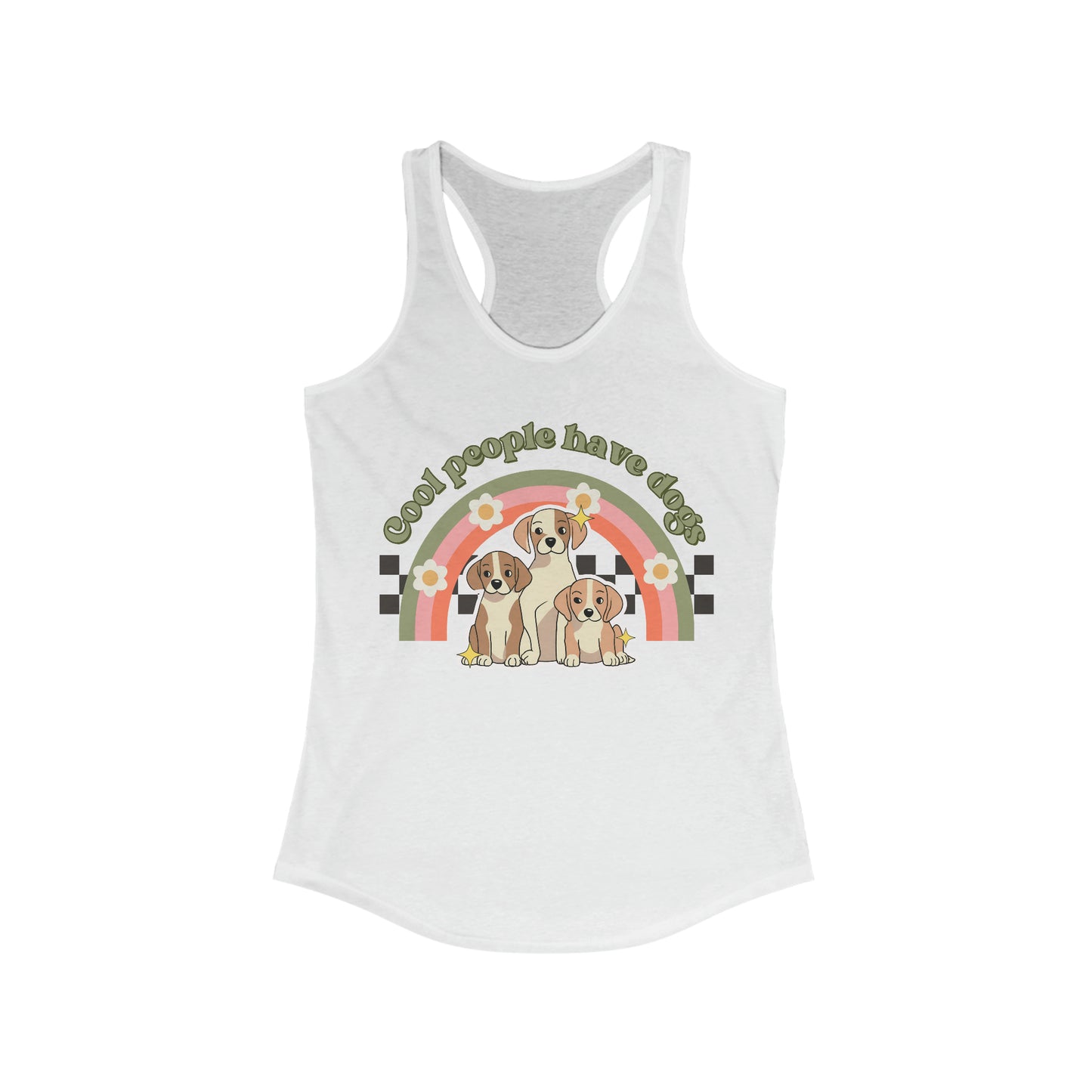 Cool People Have Dogs 1 - Women's Ideal Racerback Tank