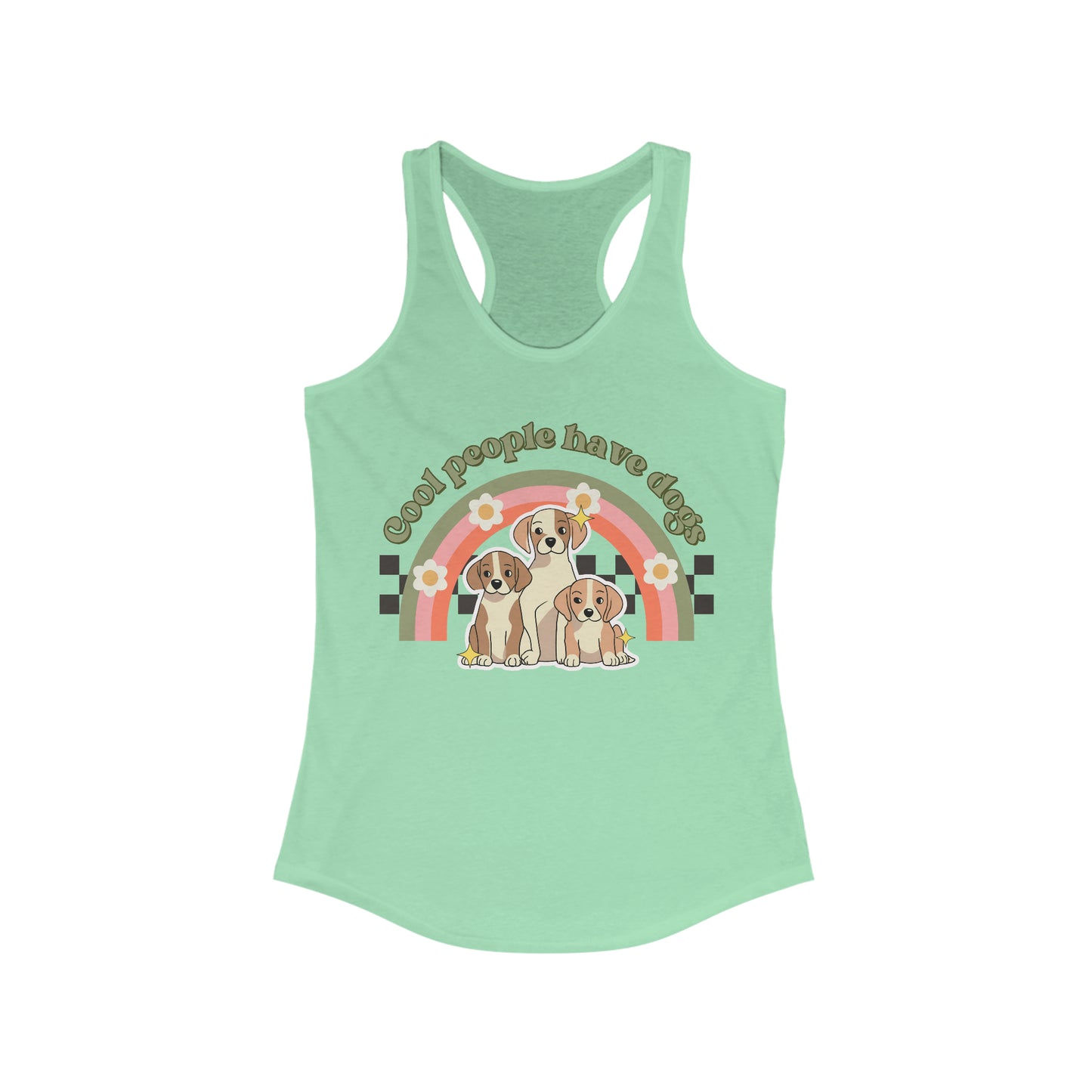 Cool People Have Dogs 1 - Women's Ideal Racerback Tank