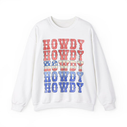 Howdy Fouth of July - Unisex Heavy Blend™ Crewneck Sweatshirt