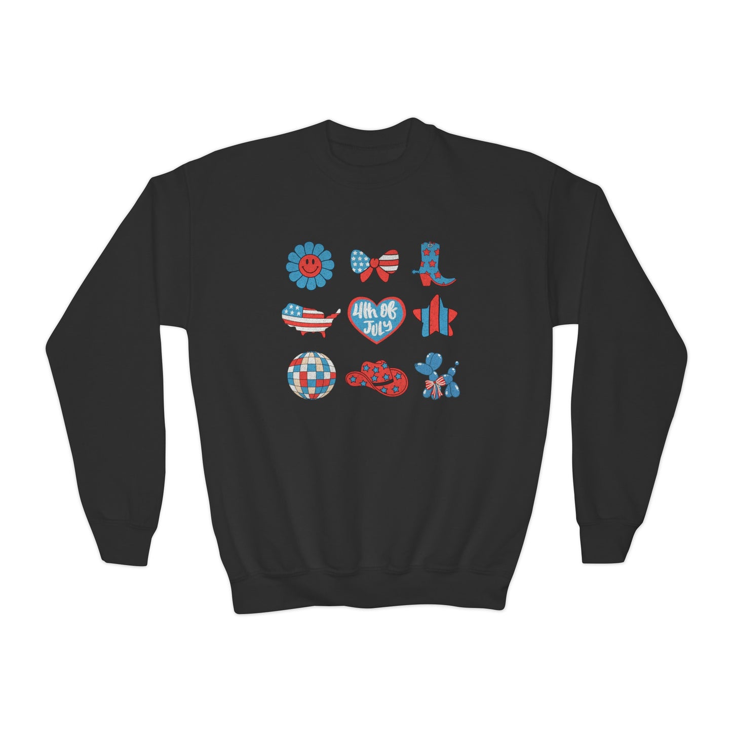 Fourth of July Collage - Youth Crewneck Sweatshirt