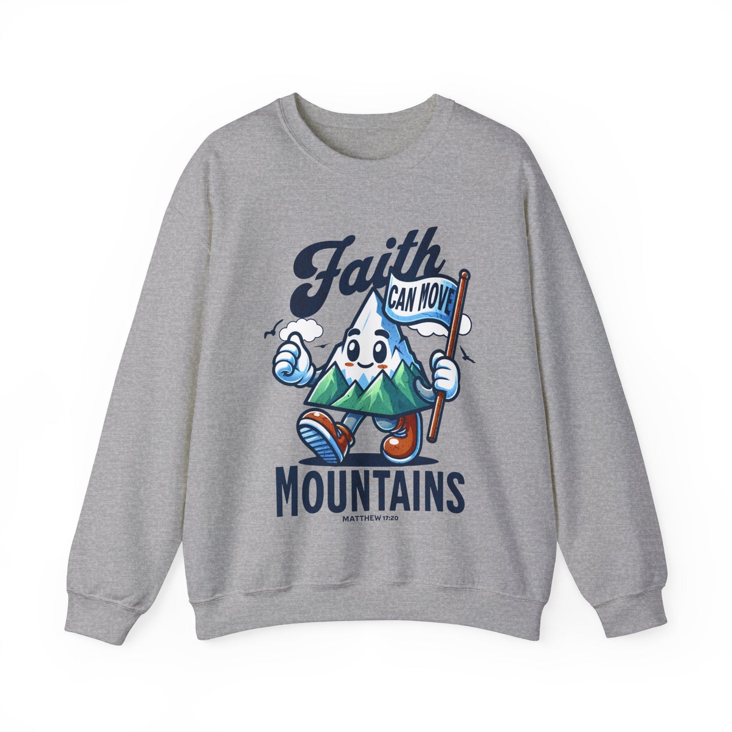 Faith Can Move Mountains - Unisex Heavy Blend™ Crewneck Sweatshirt