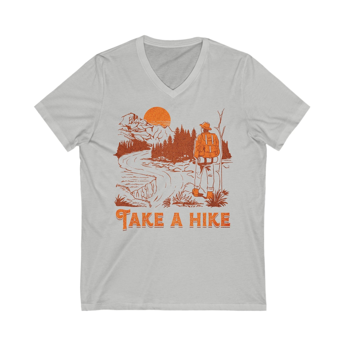 Take a Hike - Unisex Jersey Short Sleeve V-Neck Tee