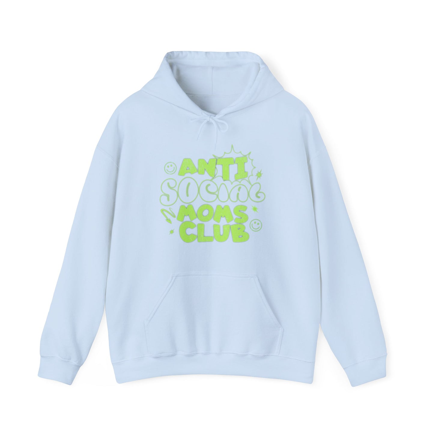 Anti-Social Moms Club Neon - Unisex Heavy Blend™ Hooded Sweatshirt