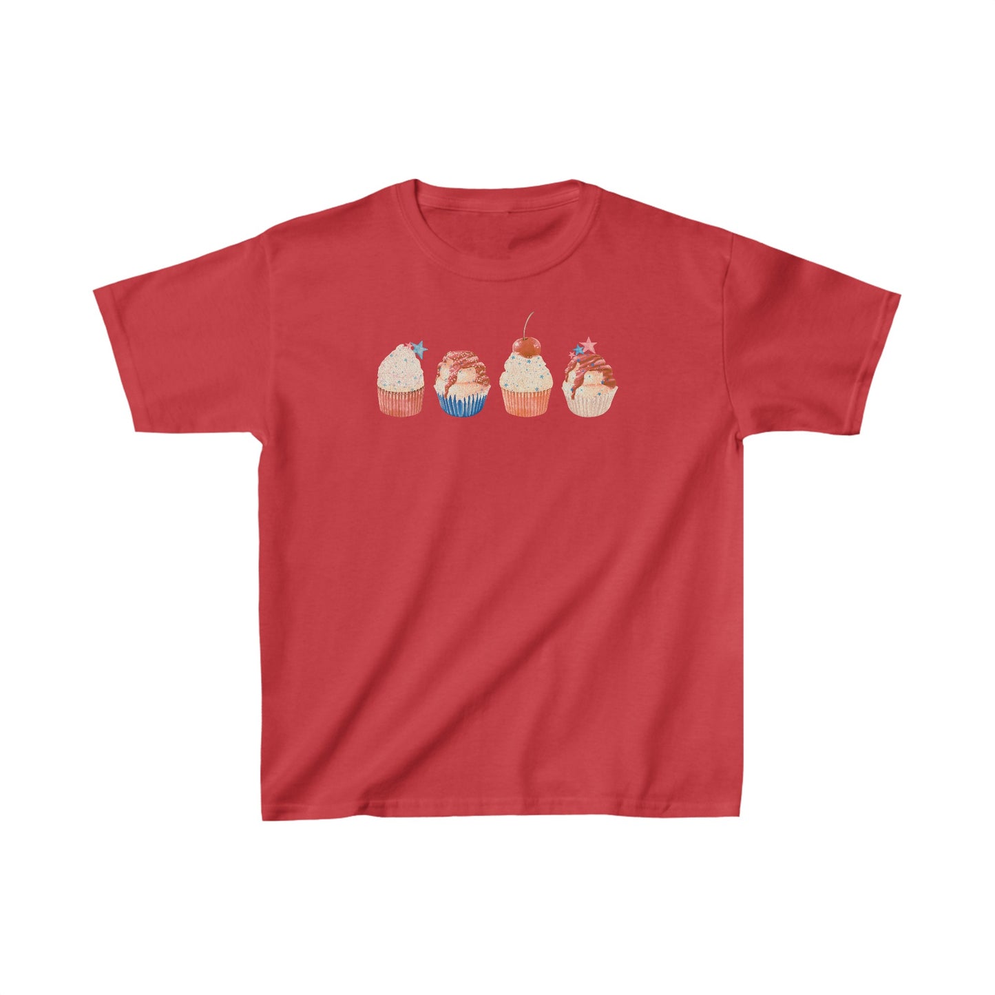 Fourth of July Cupcakes - Kids Heavy Cotton™ Tee