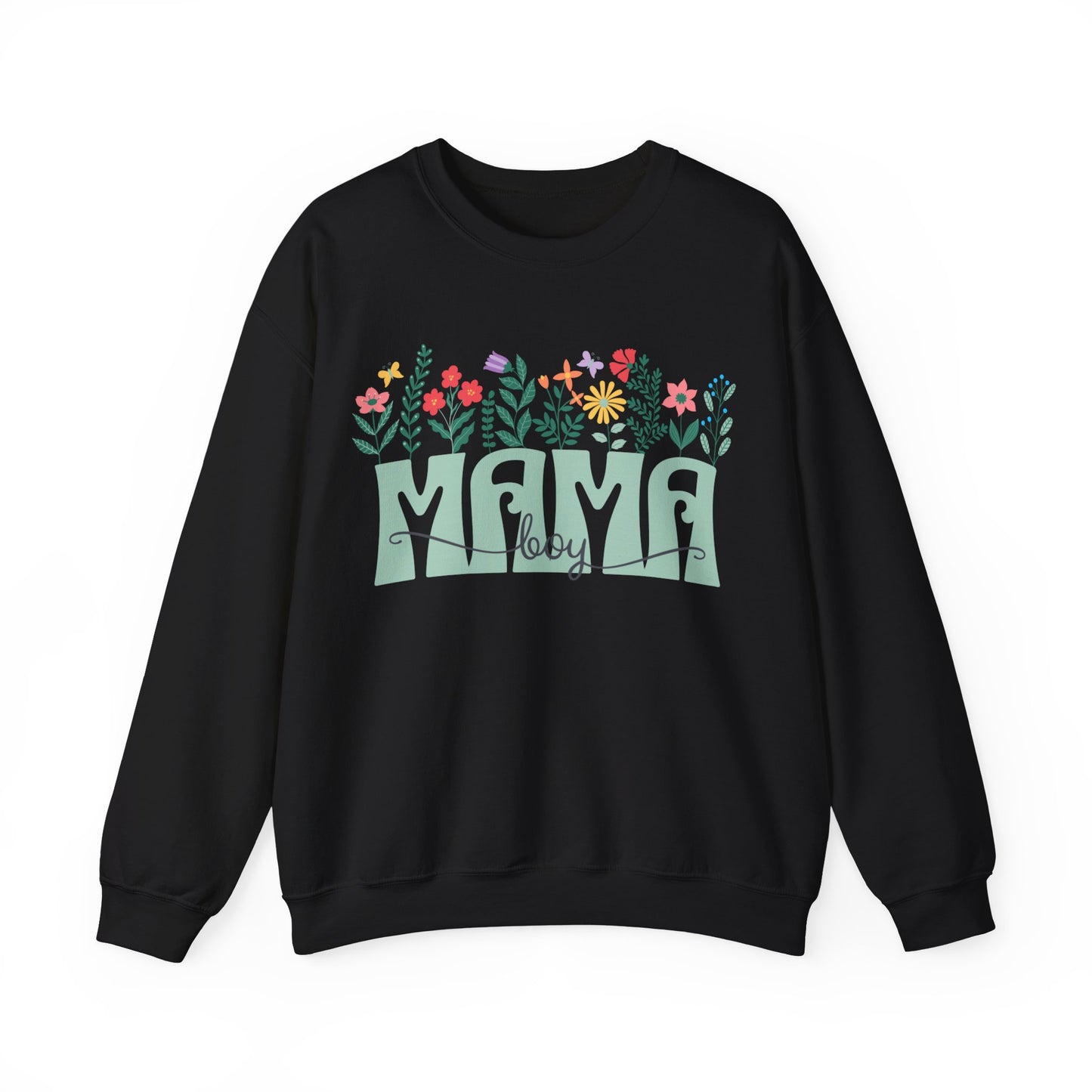 Boy Mom Floral - Unisex Heavy Blend™ Crewneck Sweatshirt