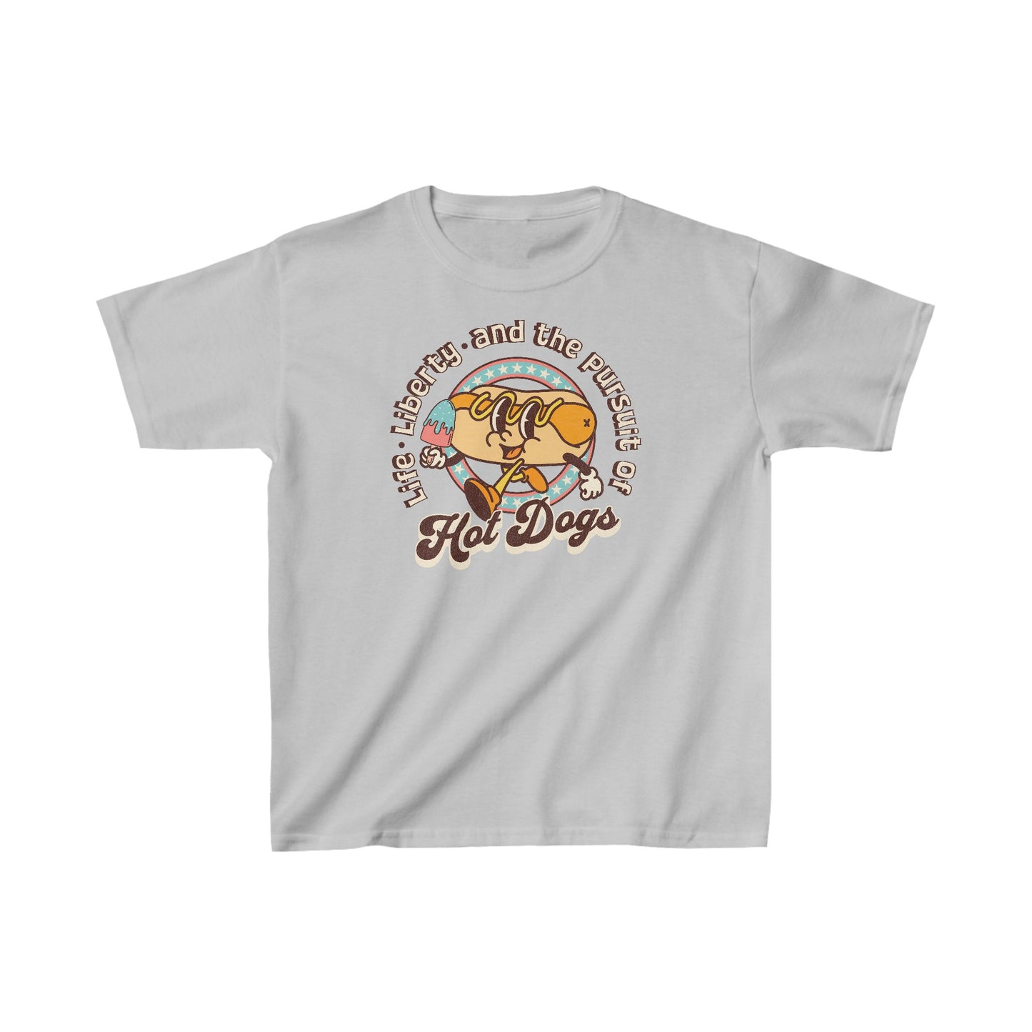 Life, Liberty, and the Pursuit of Hot Dogs - Kids Heavy Cotton™ Tee