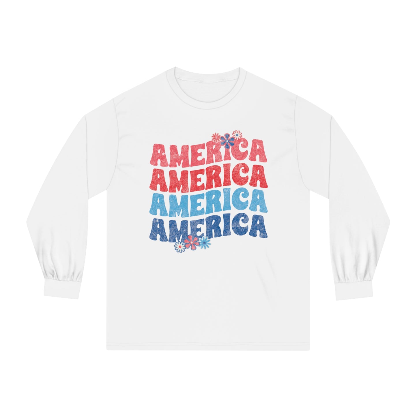 America Floral - Unisex Classic Long Sleeve T-Shirt