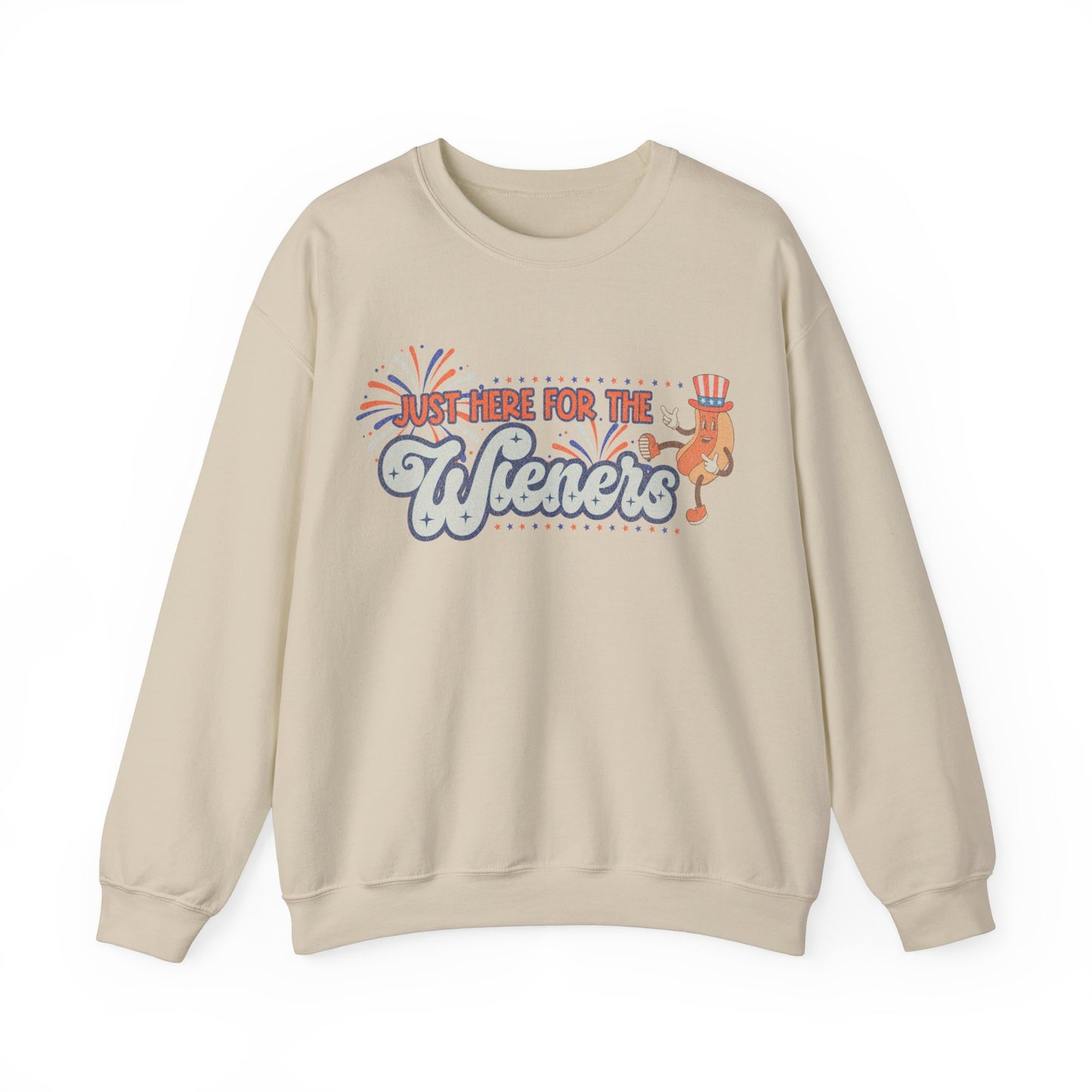 Just Here for the Wieners - Unisex Heavy Blend™ Crewneck Sweatshirt