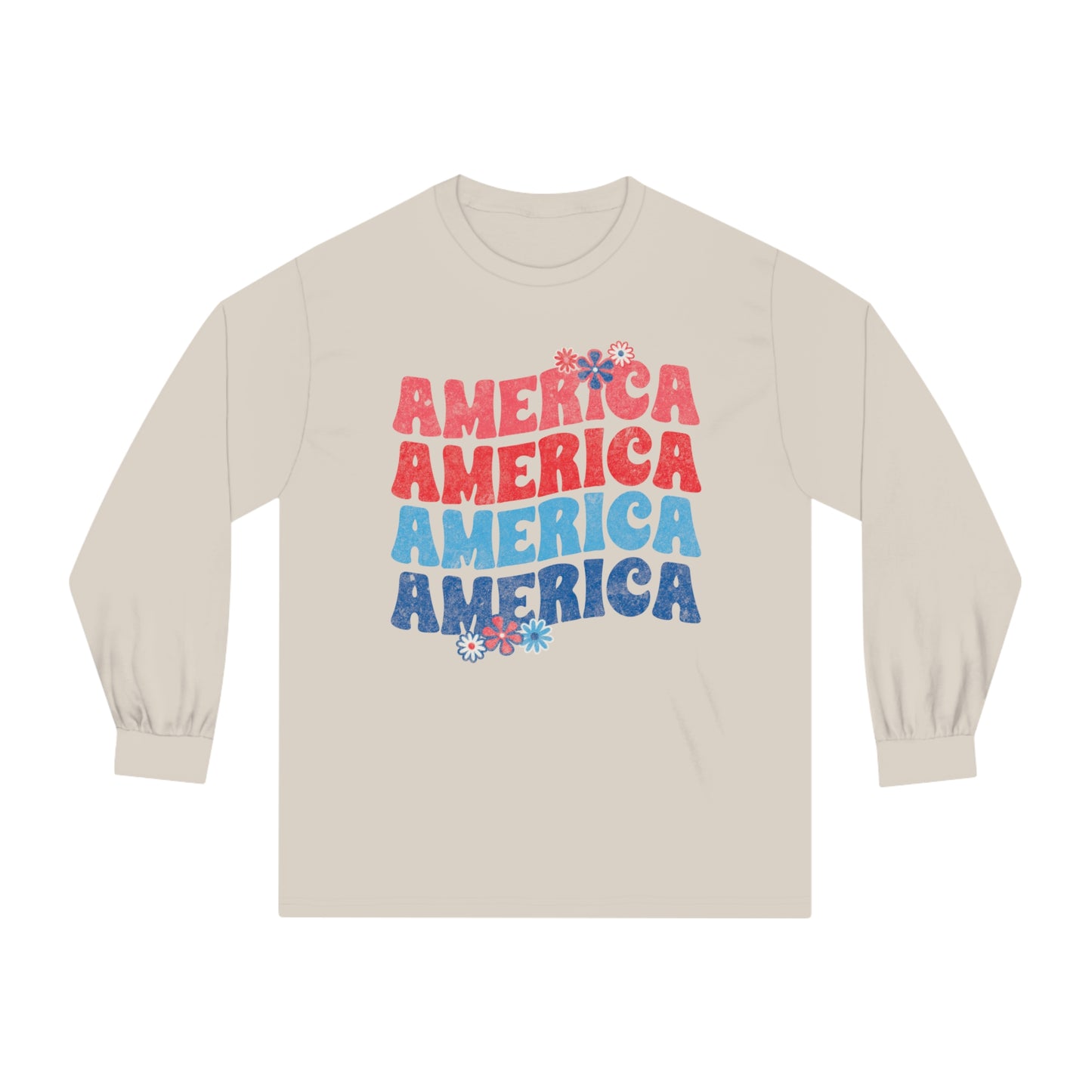 America Floral - Unisex Classic Long Sleeve T-Shirt