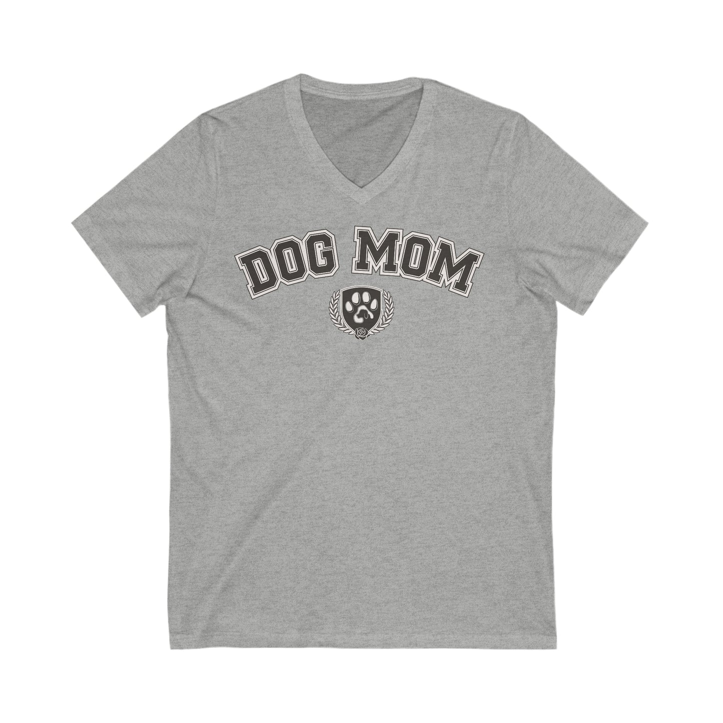 Dog Mom - Unisex Jersey Short Sleeve V-Neck Tee