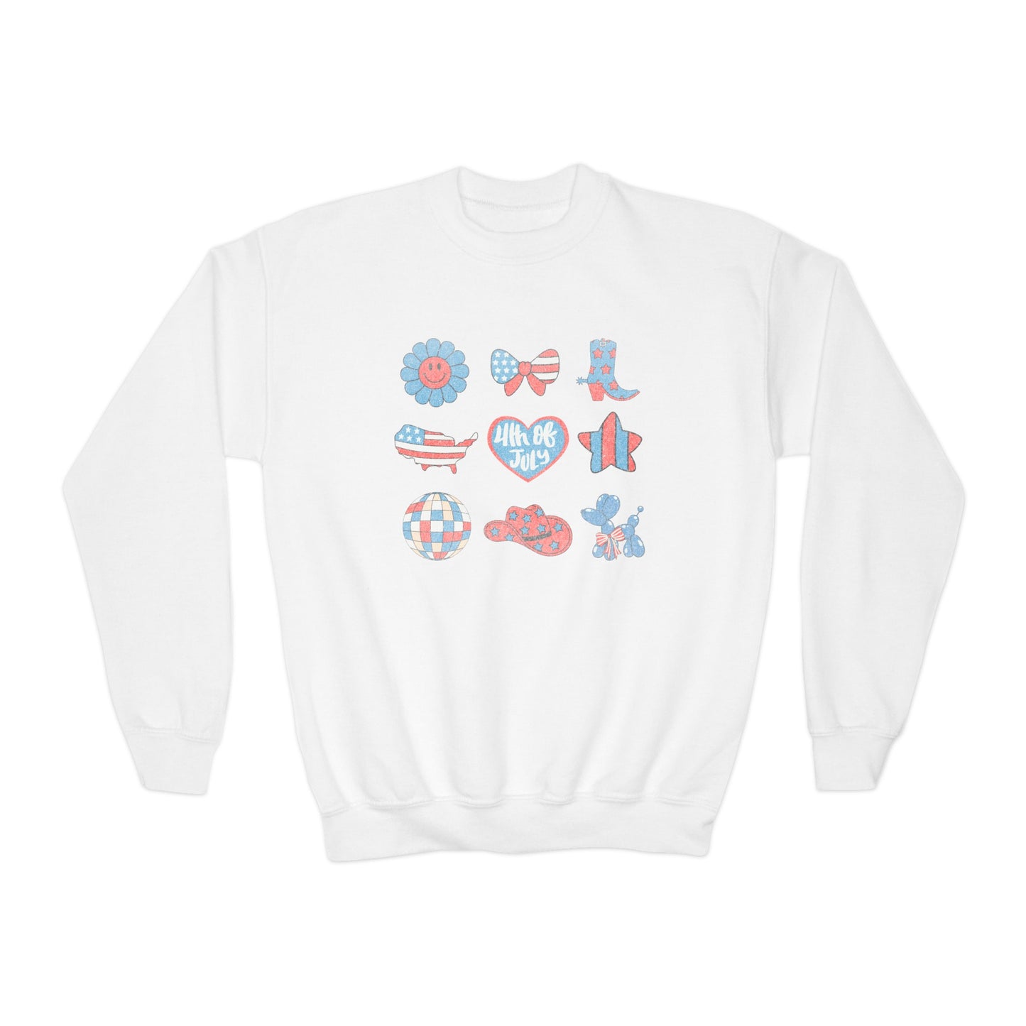 Fourth of July Collage - Youth Crewneck Sweatshirt