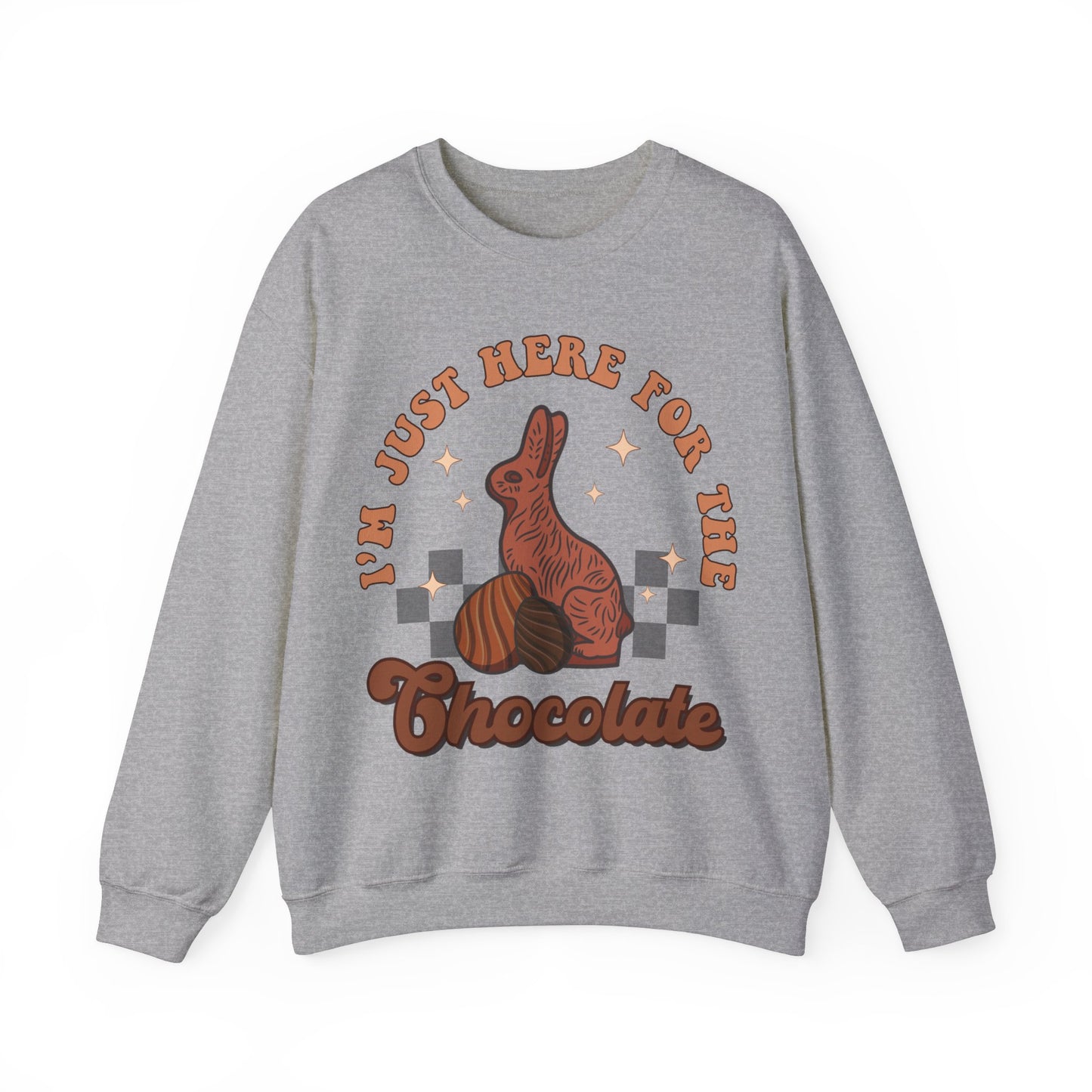 I’m Just Here for the Chocolate - Unisex Heavy Blend™ Crewneck Sweatshirt