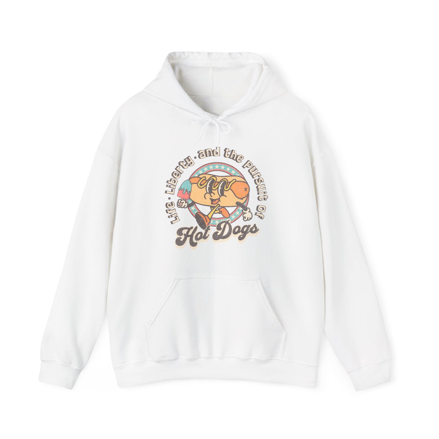 Life, Liberty, and the Pursuit of Hot Dogs - Unisex Heavy Blend™ Hooded Sweatshirt