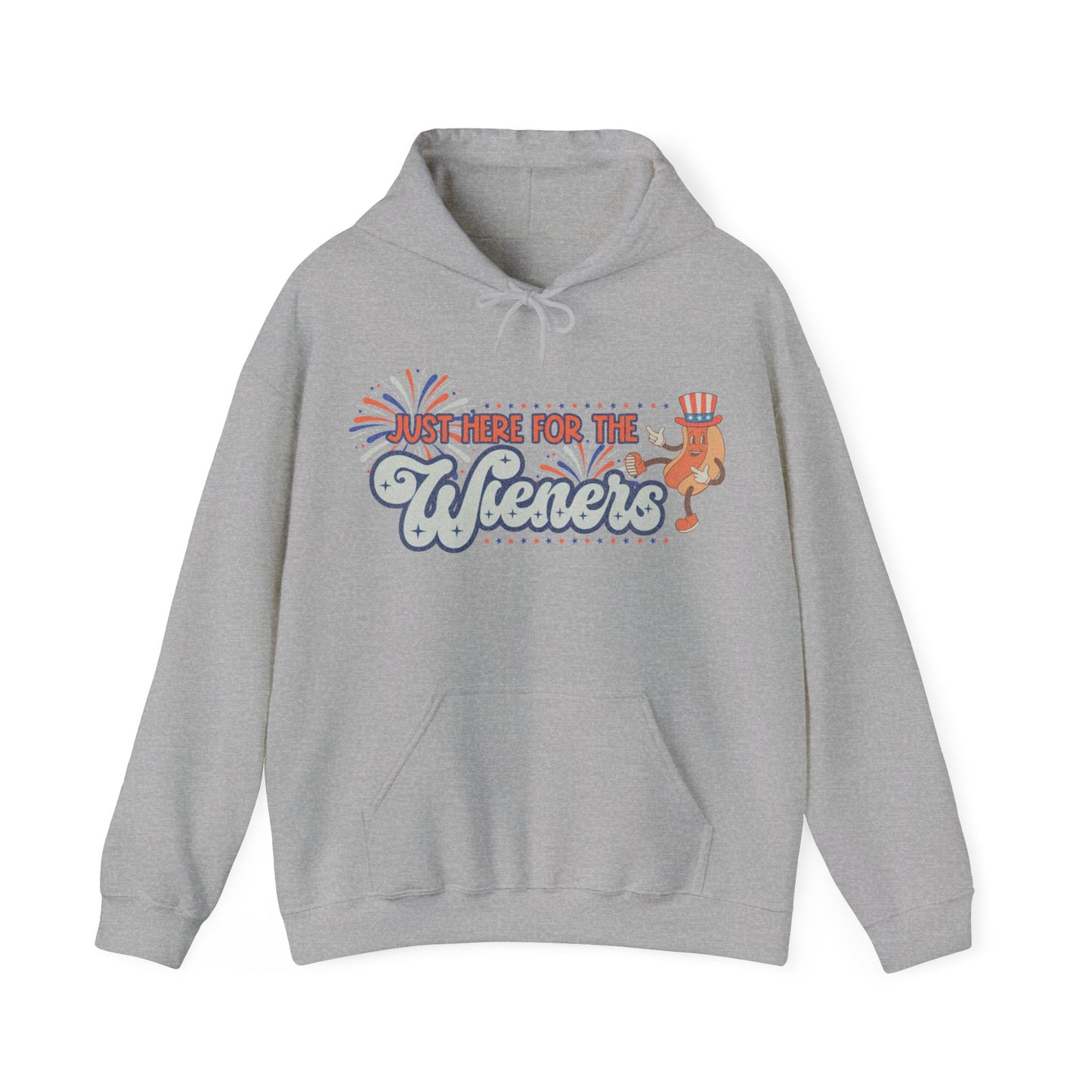 Just Here for the Wieners - Unisex Heavy Blend™ Hooded Sweatshirt