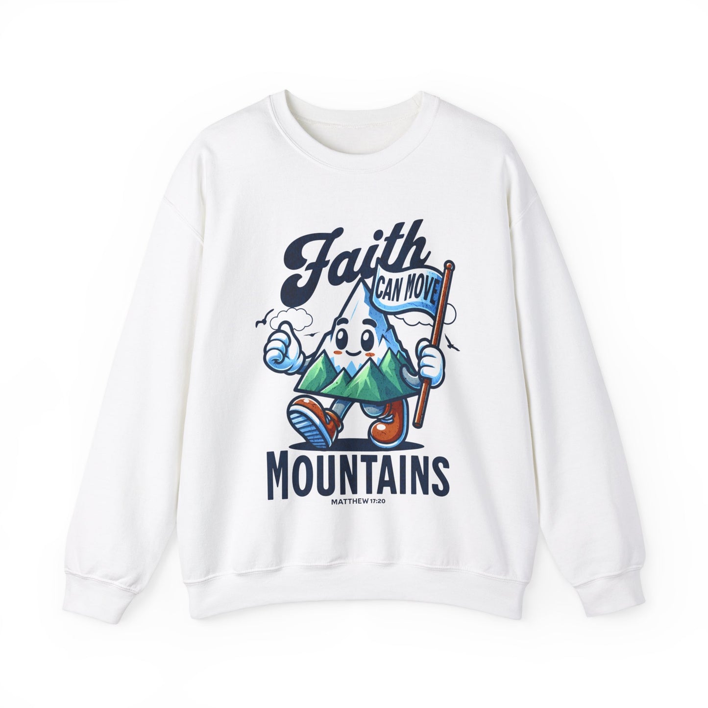 Faith Can Move Mountains - Unisex Heavy Blend™ Crewneck Sweatshirt