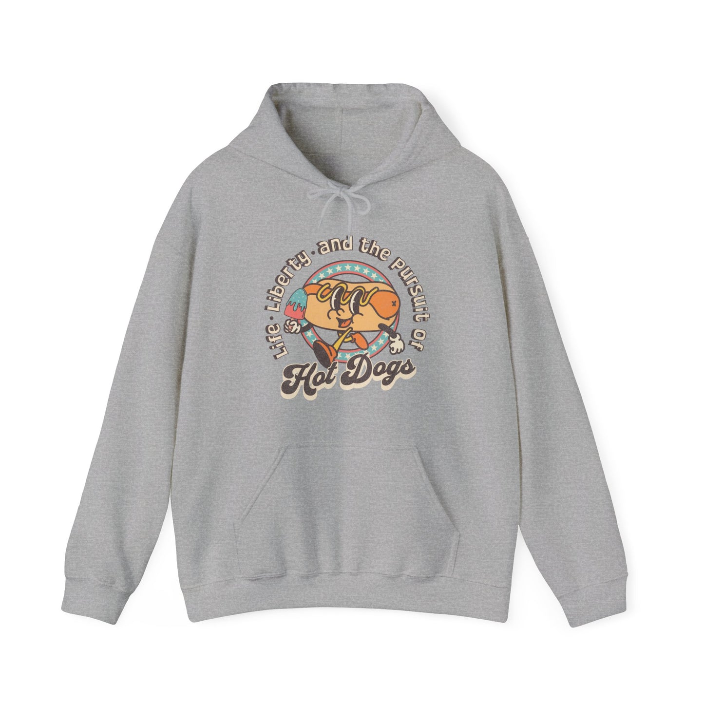 Life, Liberty, and the Pursuit of Hot Dogs - Unisex Heavy Blend™ Hooded Sweatshirt