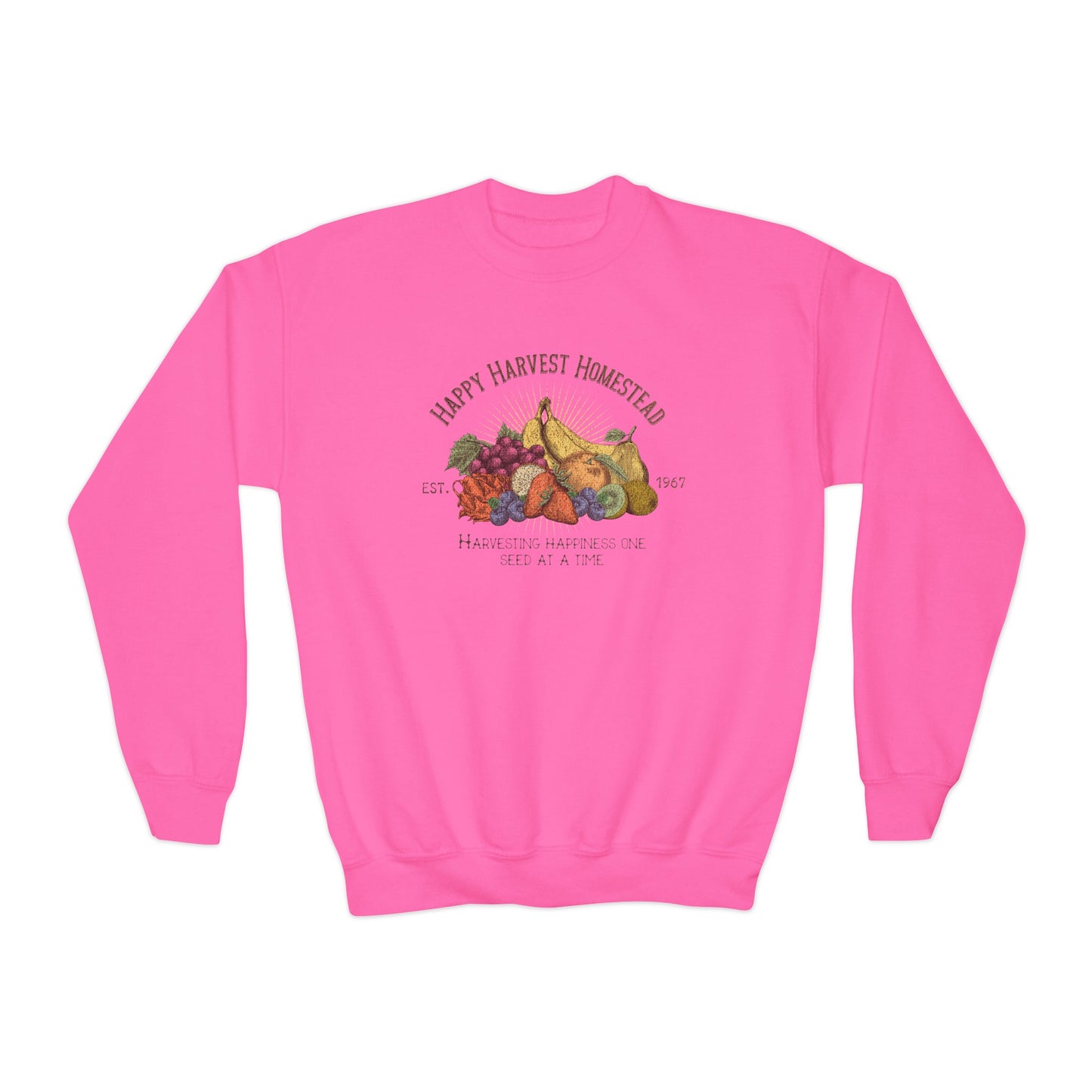 Happy Harvest Homestead, Farmers Market  - Youth Crewneck Sweatshirt