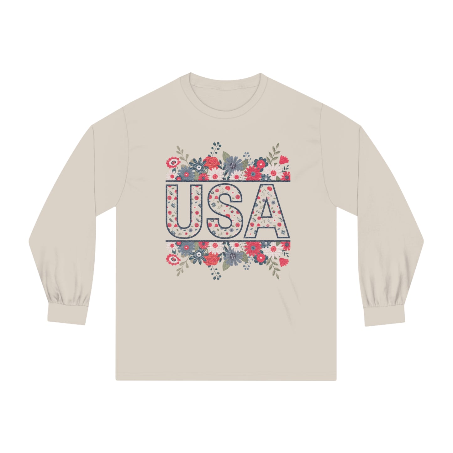 USA Floral - Unisex Classic Long Sleeve T-Shirt