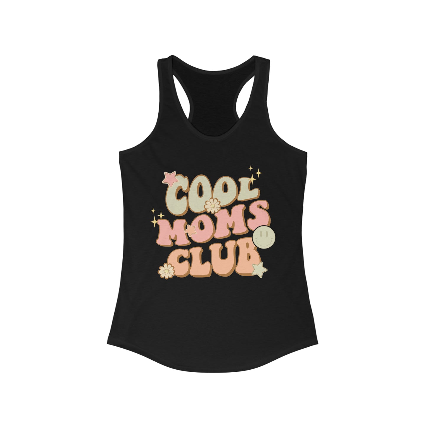 Cool Moms Club Groovy - Women's Ideal Racerback Tank