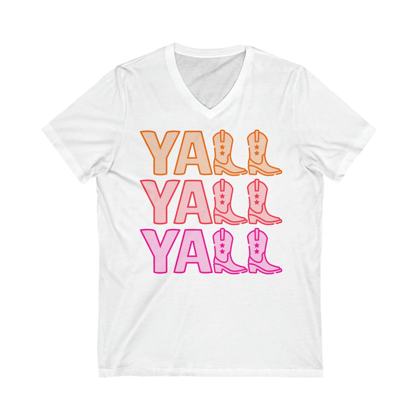 Y’all - Unisex Jersey Short Sleeve V-Neck Tee