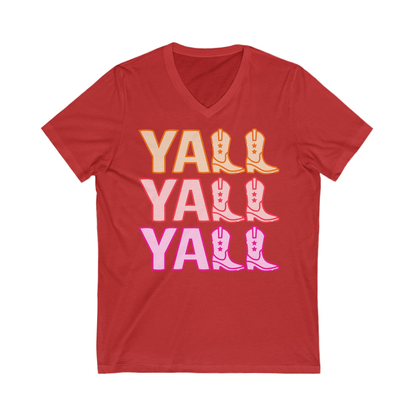 Y’all - Unisex Jersey Short Sleeve V-Neck Tee