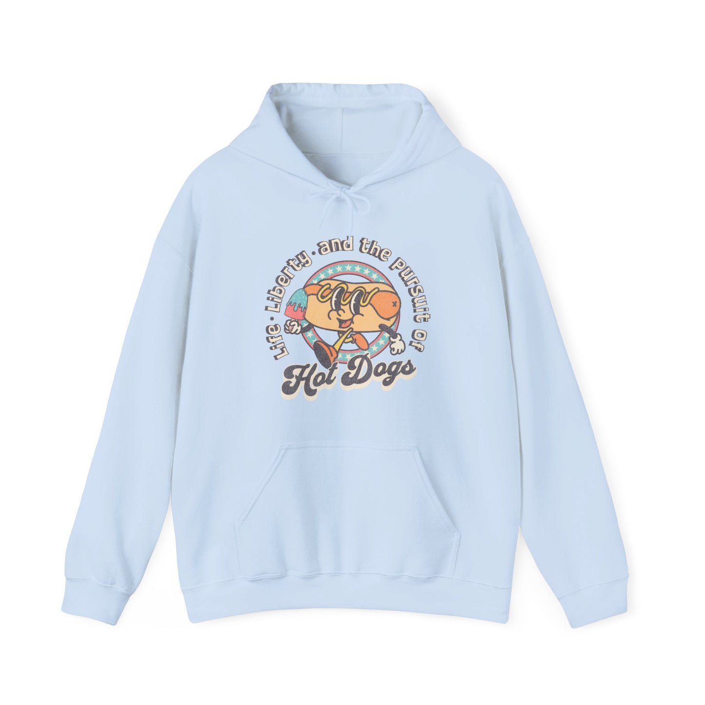 Life, Liberty, and the Pursuit of Hot Dogs - Unisex Heavy Blend™ Hooded Sweatshirt