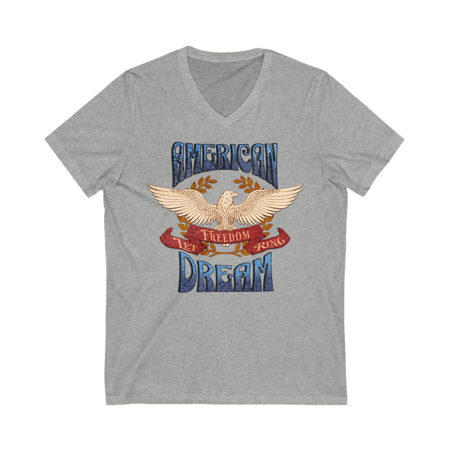 American Dream - Unisex Jersey Short Sleeve V-Neck Tee