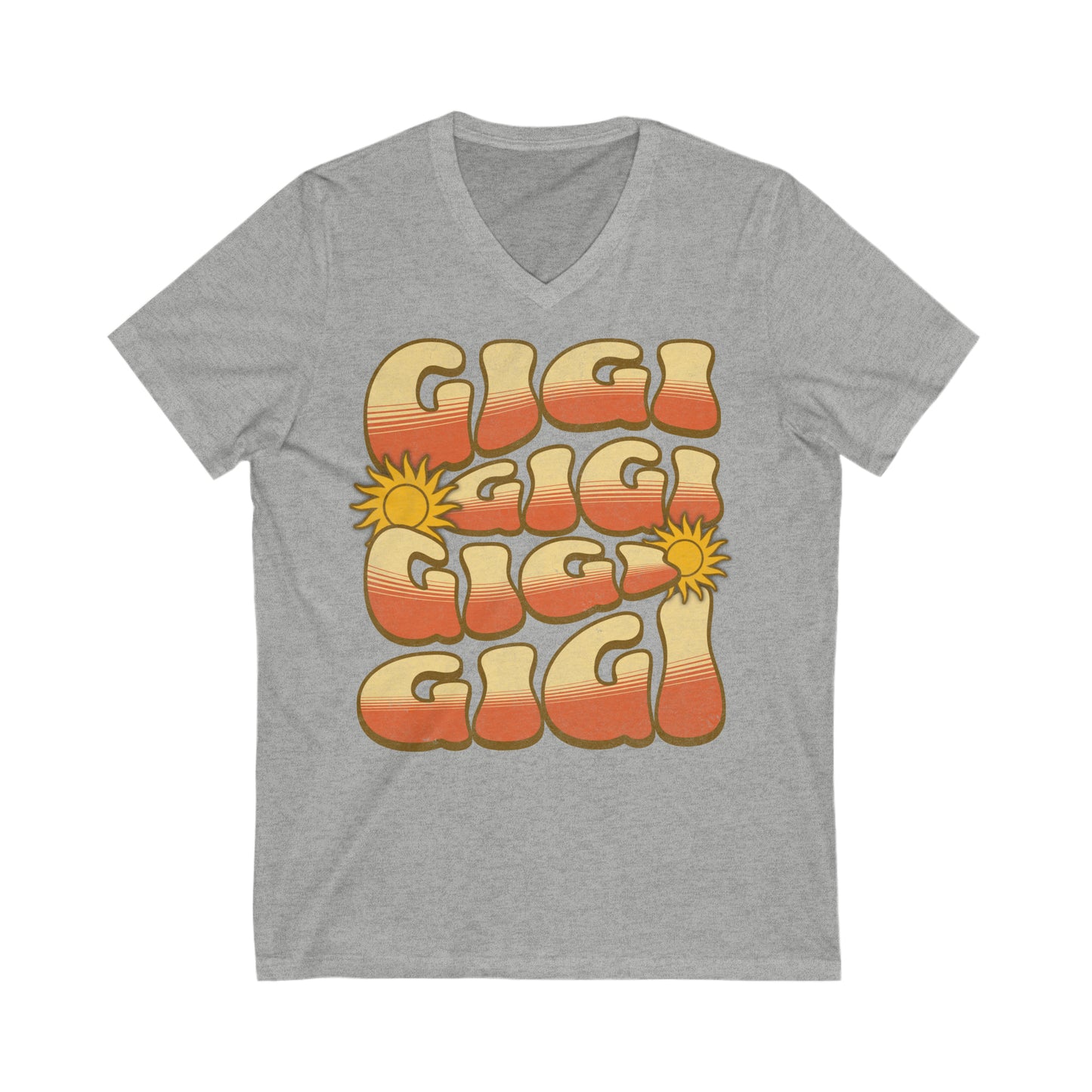 Groovy Gigi - Unisex Jersey Short Sleeve V-Neck Tee