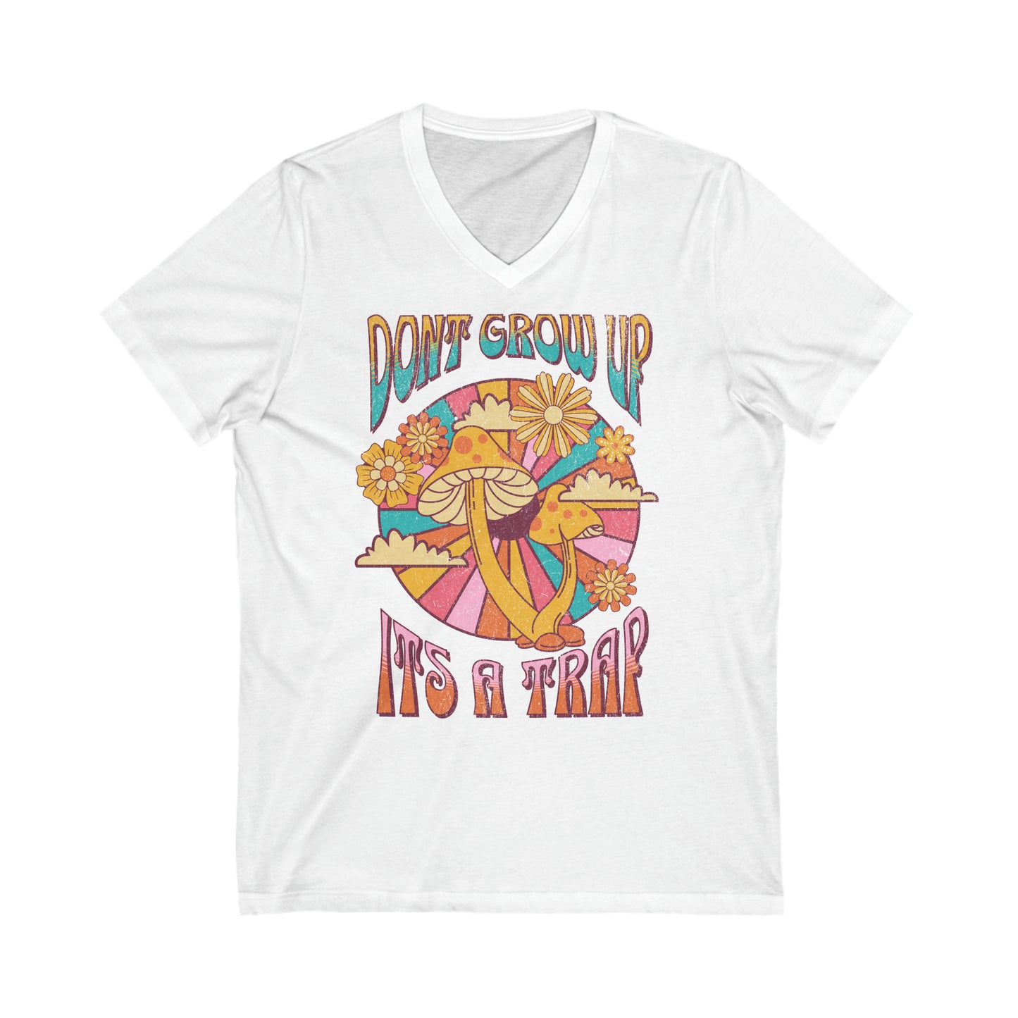 Don’t Grow Up, It’s a Trap - Unisex Jersey Short Sleeve V-Neck Tee