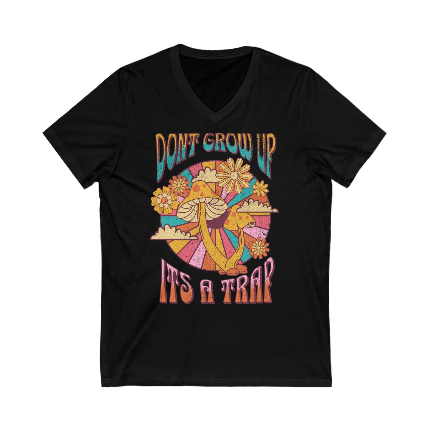 Don’t Grow Up, It’s a Trap - Unisex Jersey Short Sleeve V-Neck Tee