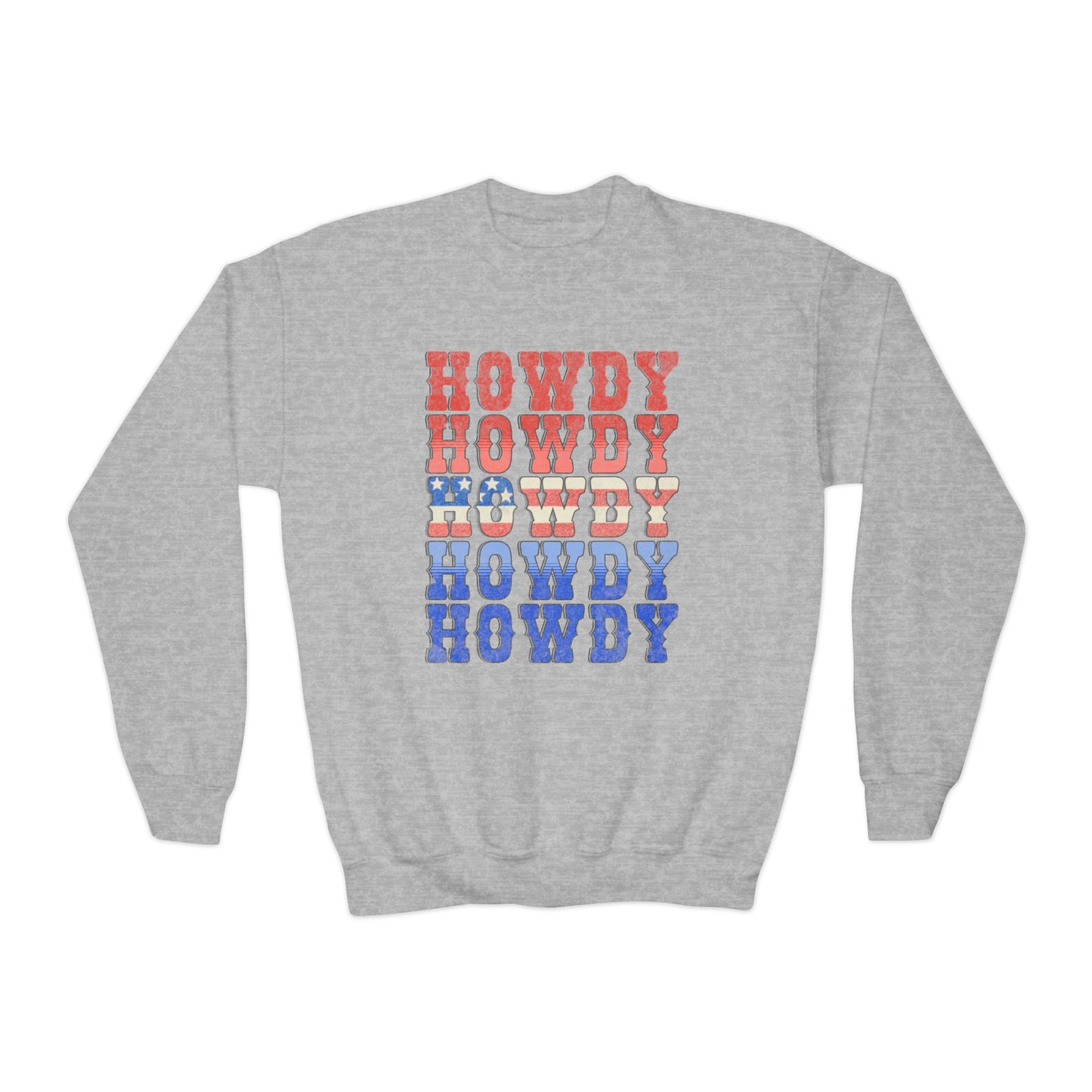 Howdy Fouth of July - Youth Crewneck Sweatshirt