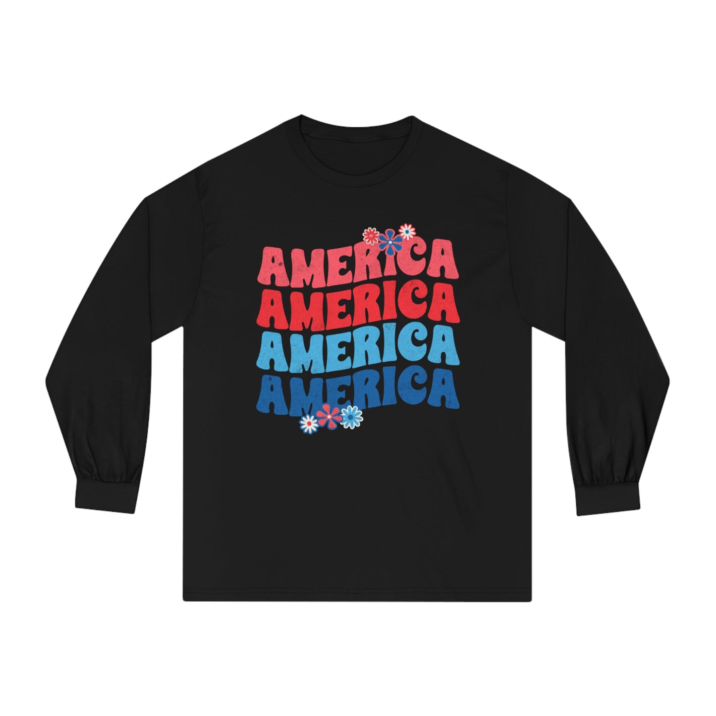 America Floral - Unisex Classic Long Sleeve T-Shirt