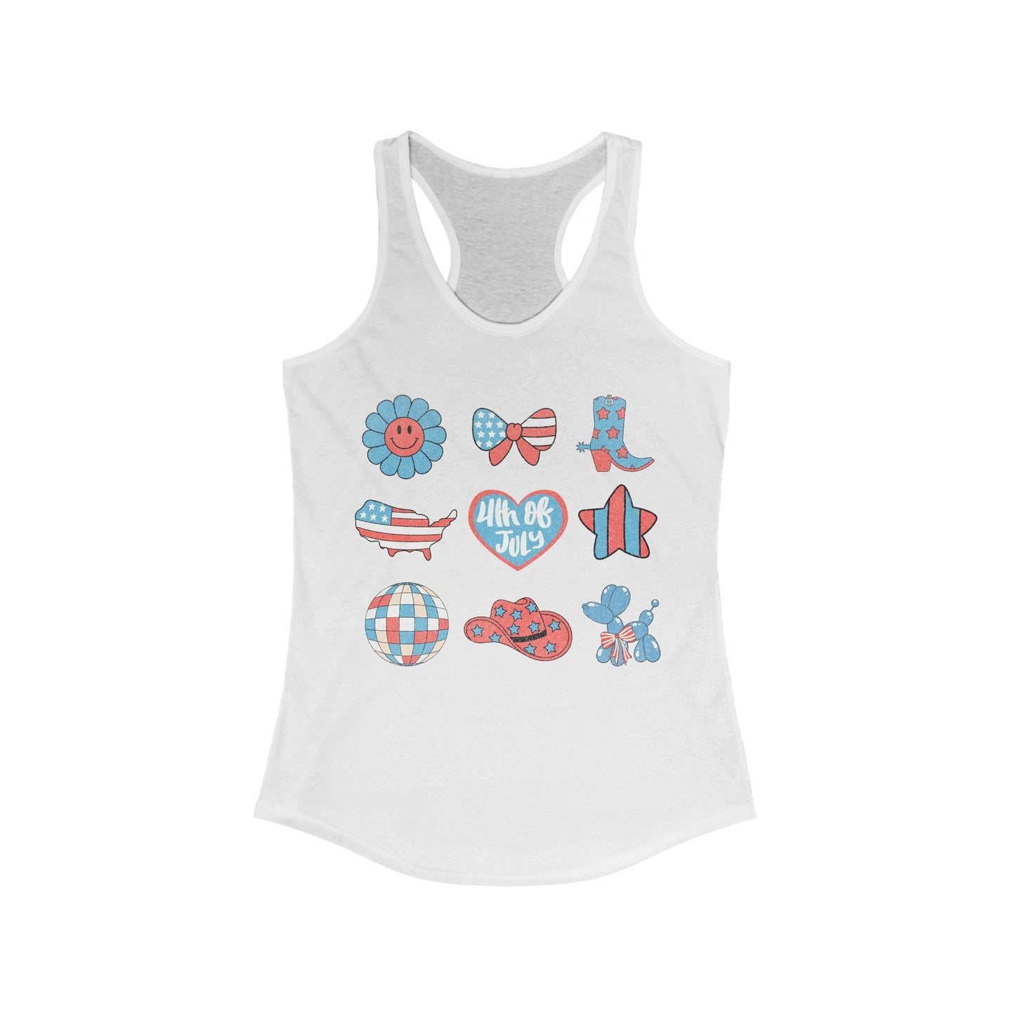 Fourth of July Collage - Women's Ideal Racerback Tank