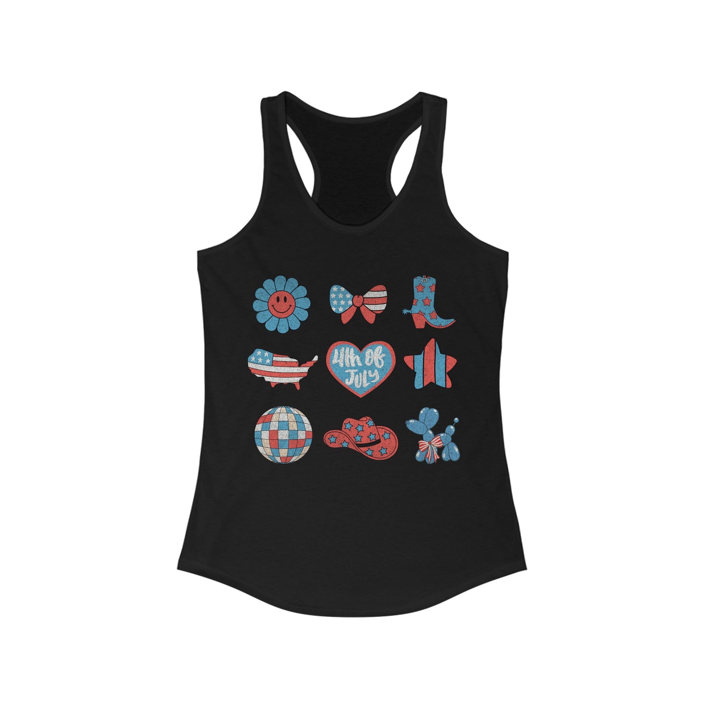 Fourth of July Collage - Women's Ideal Racerback Tank