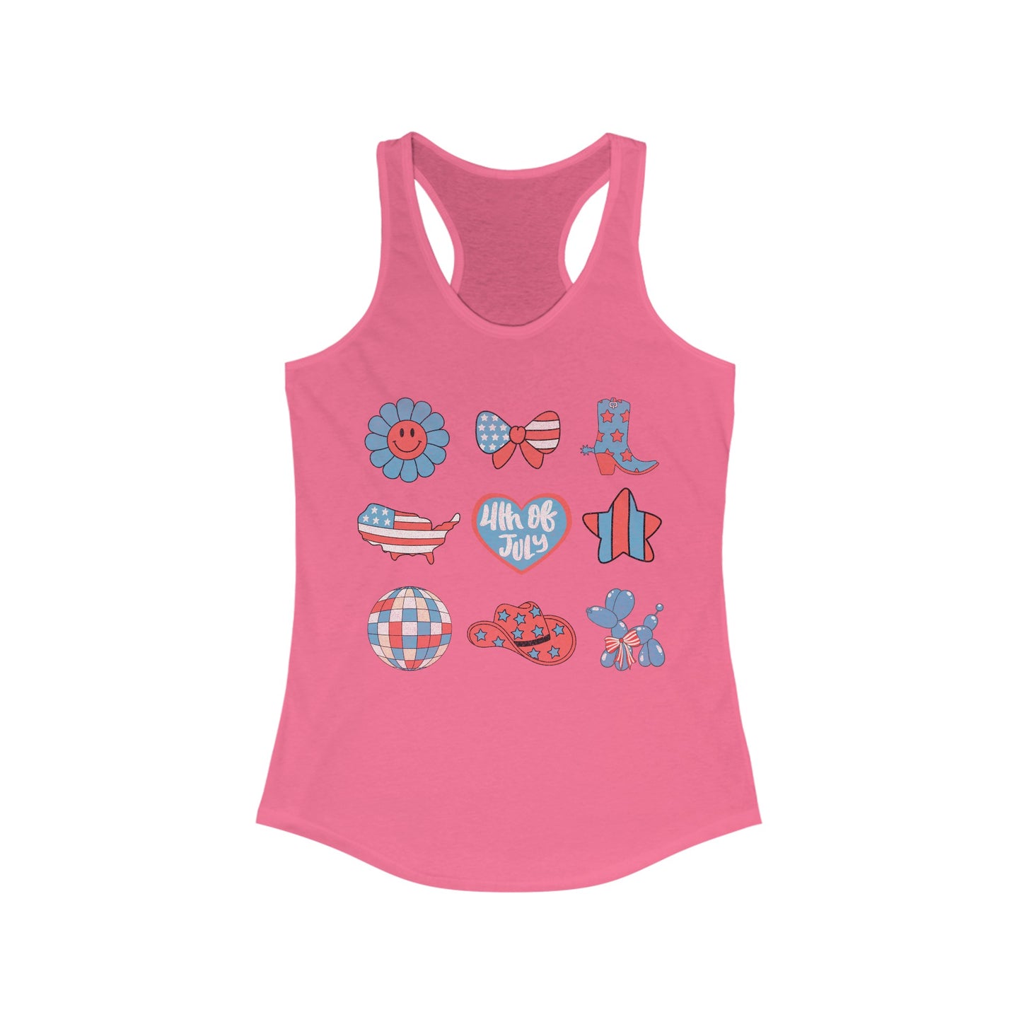 Fourth of July Collage - Women's Ideal Racerback Tank