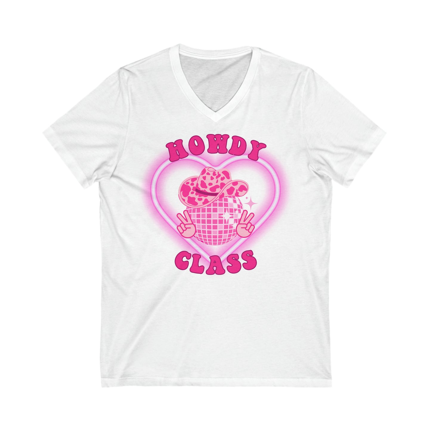 Howdy Class - Unisex Jersey Short Sleeve V-Neck Tee