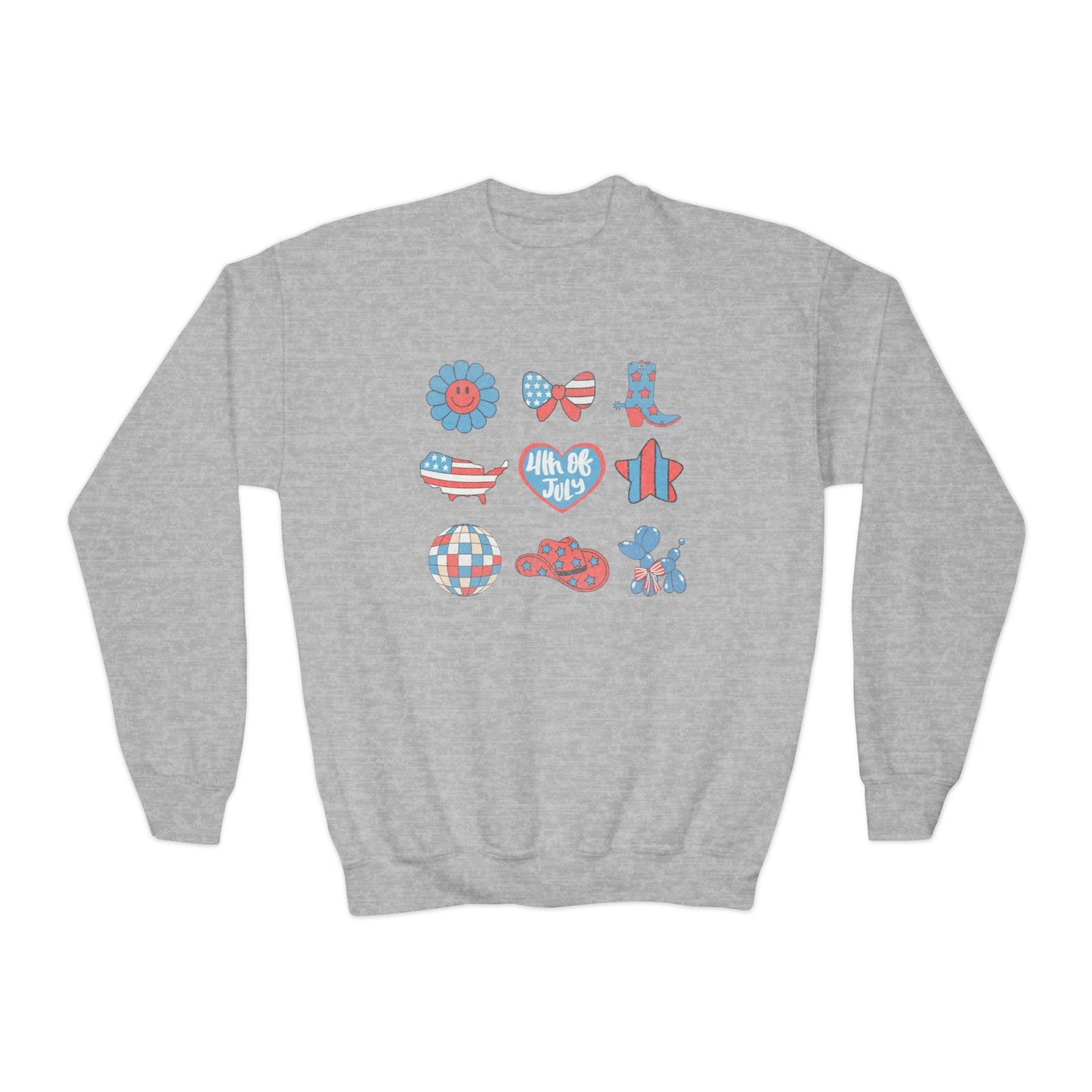 Fourth of July Collage - Youth Crewneck Sweatshirt