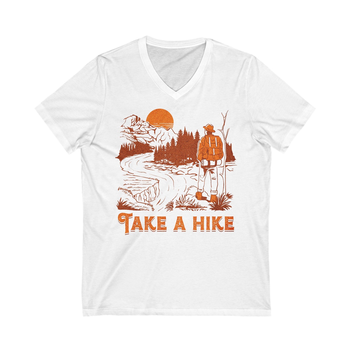 Take a Hike - Unisex Jersey Short Sleeve V-Neck Tee