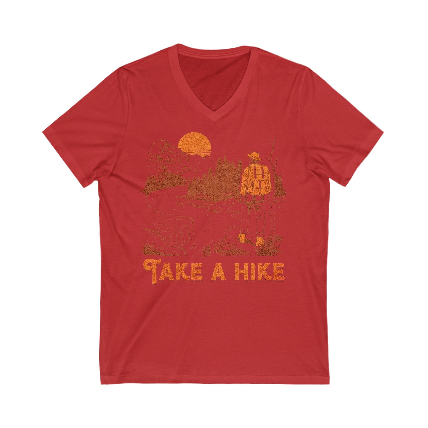 Take a Hike - Unisex Jersey Short Sleeve V-Neck Tee