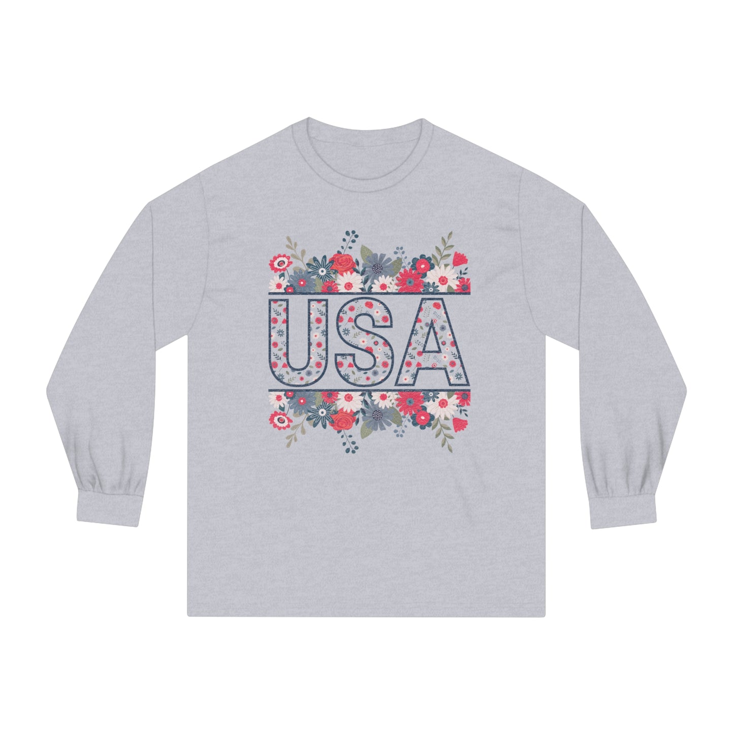 USA Floral - Unisex Classic Long Sleeve T-Shirt