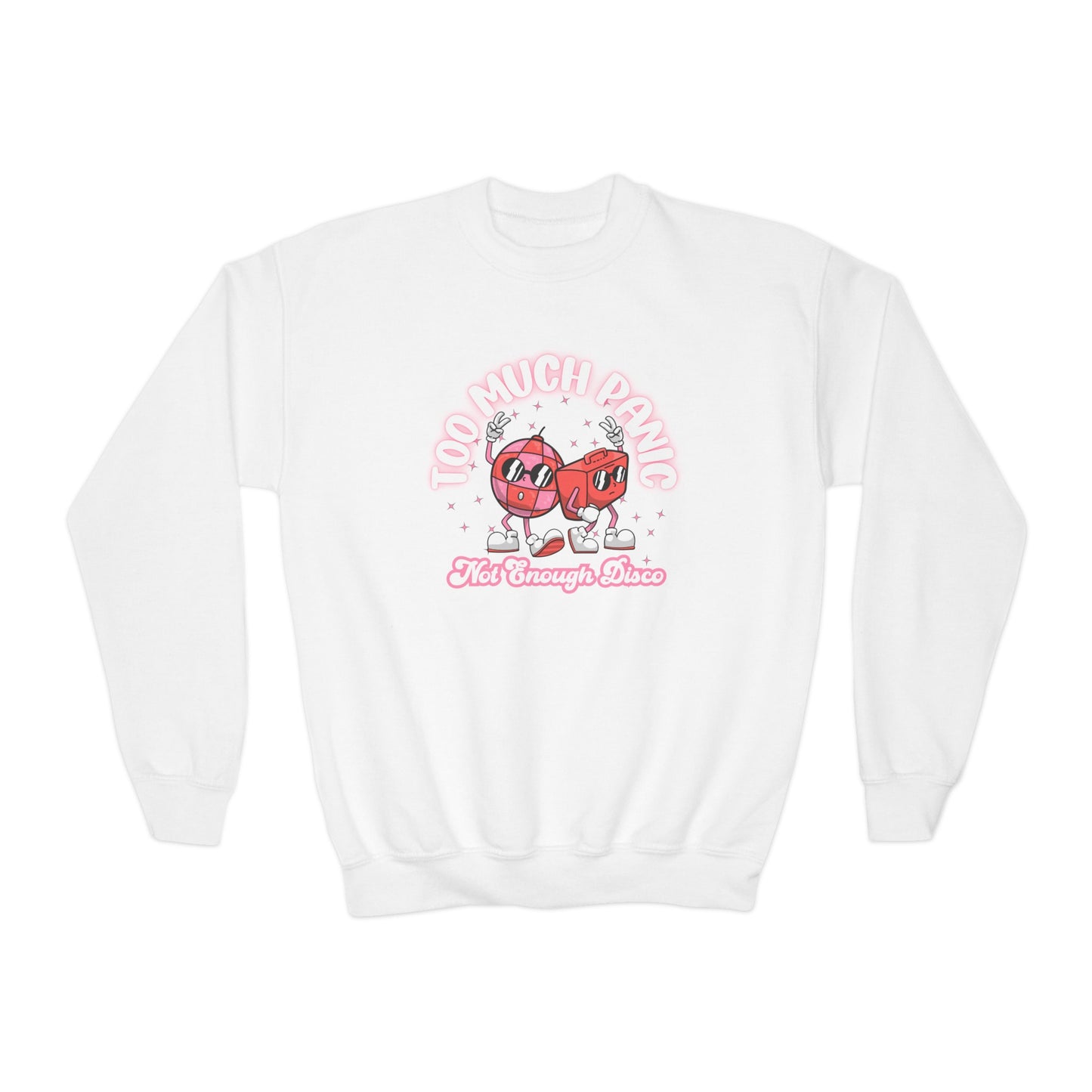 Too Much Panic, Not Enough Disco - Youth Crewneck Sweatshirt