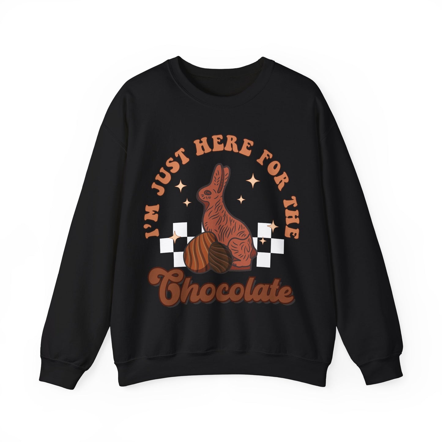 I’m Just Here for the Chocolate - Unisex Heavy Blend™ Crewneck Sweatshirt