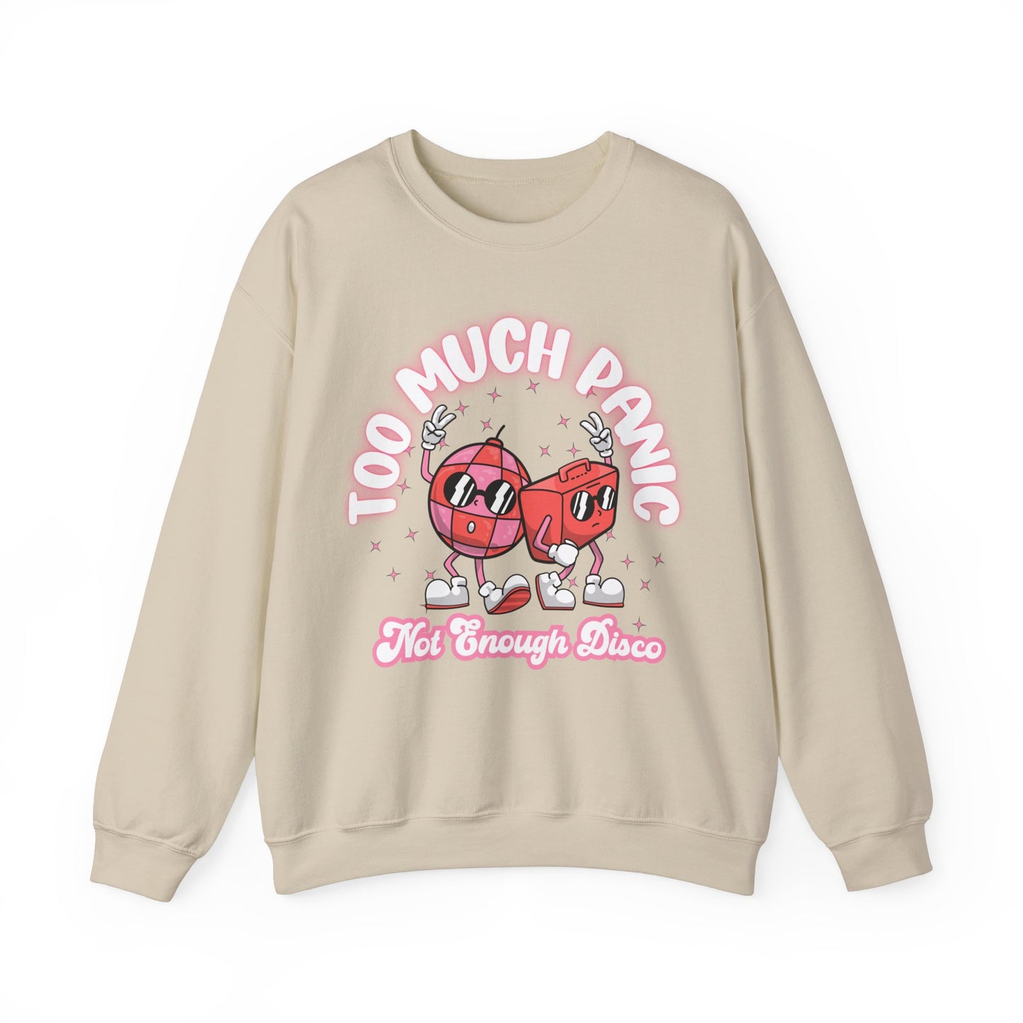 Too Much Panic, Not Enough Disco - Unisex Heavy Blend™ Crewneck Sweatshirt