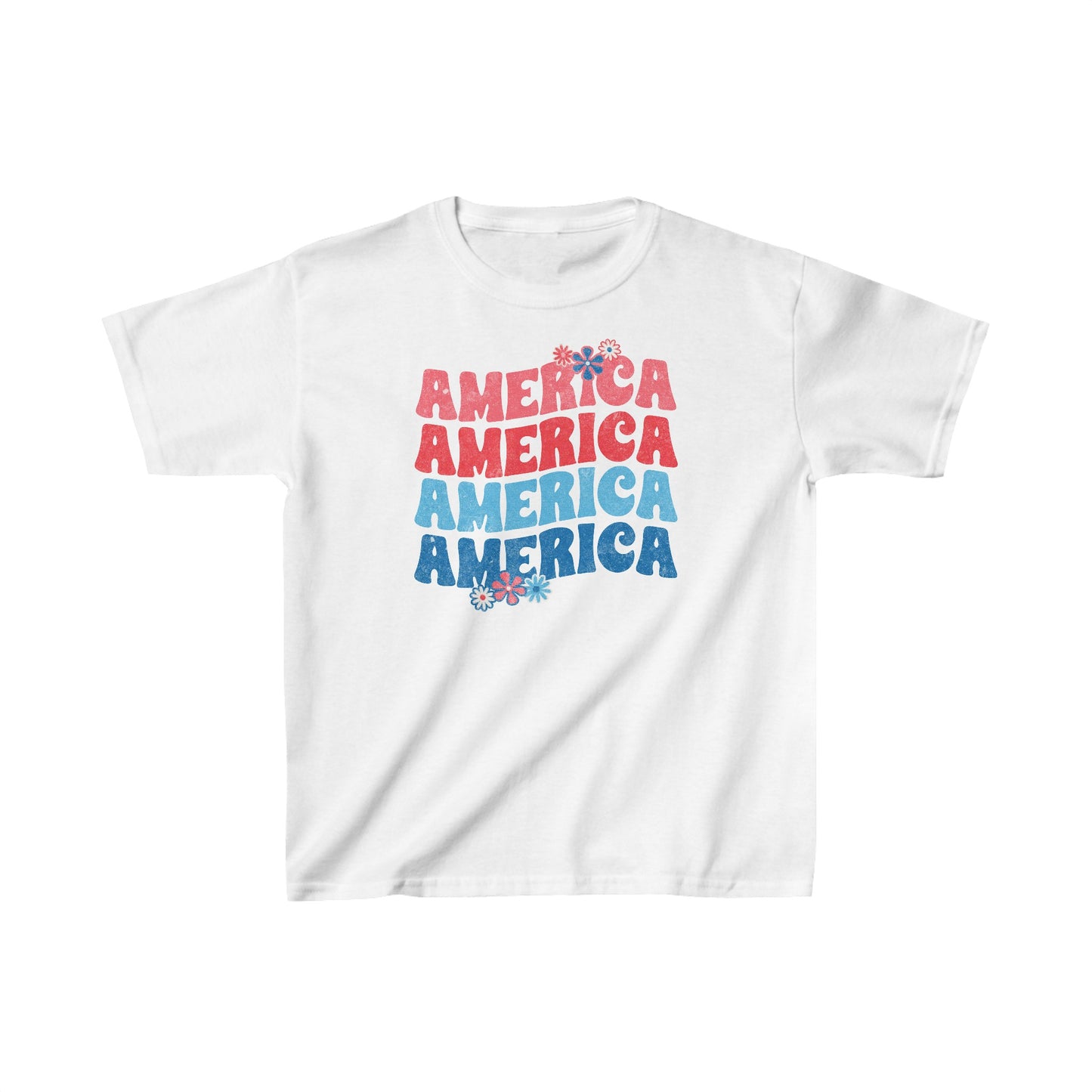 America Floral - Kids Heavy Cotton™ Tee