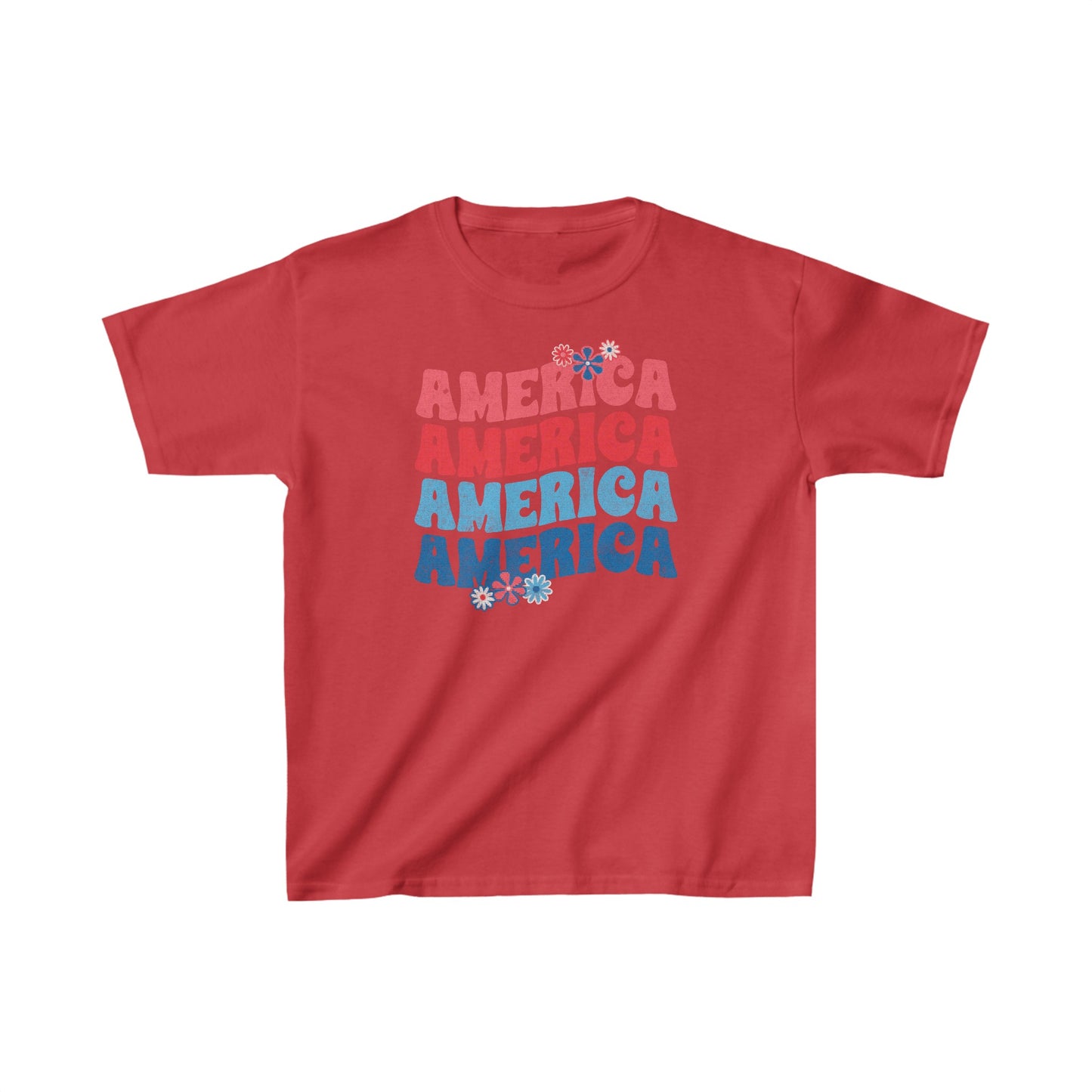 America Floral - Kids Heavy Cotton™ Tee