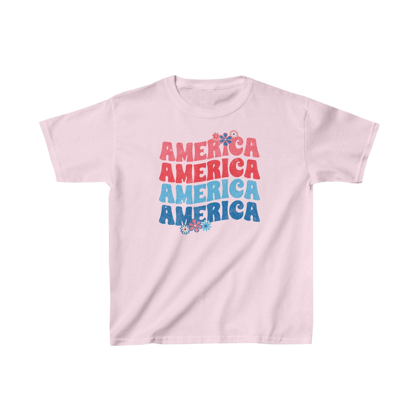 America Floral - Kids Heavy Cotton™ Tee